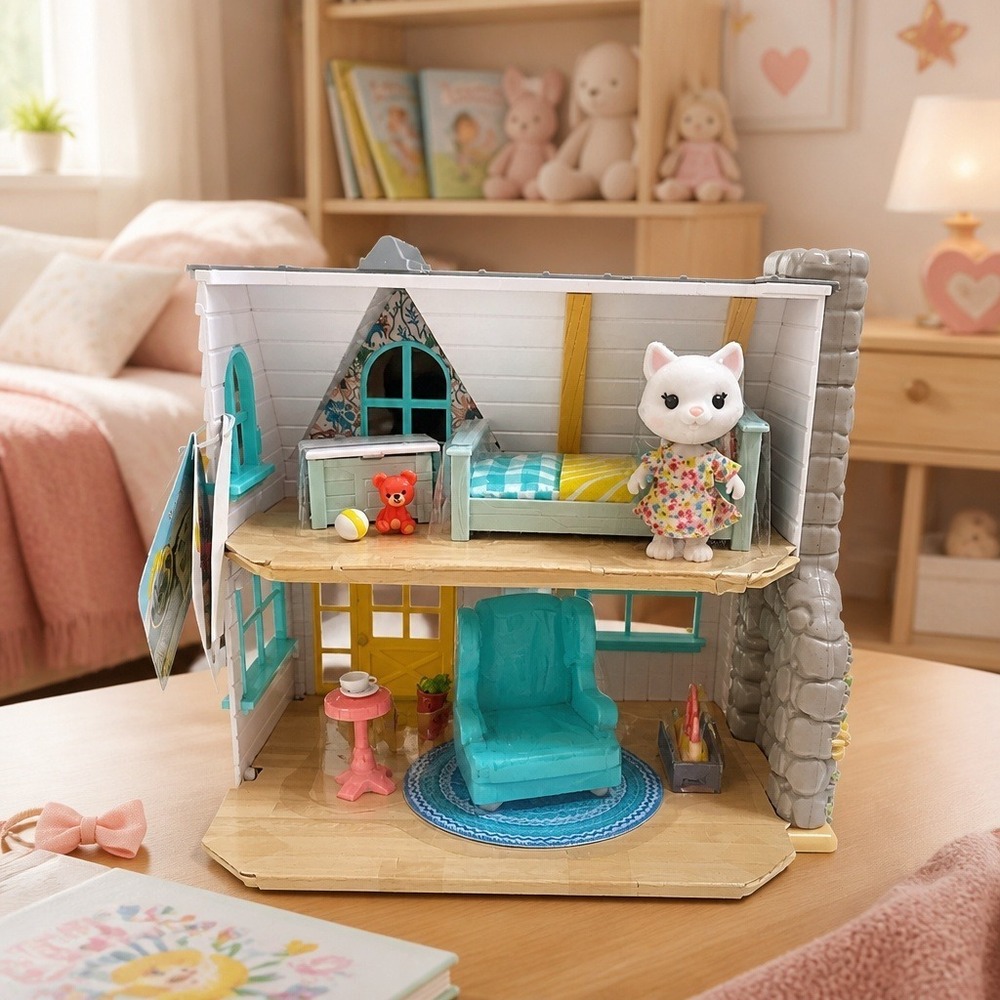 Honey Bee Acres Sunflower Country Cottage Kids Playset 17pc Multicolor NWT Chloe